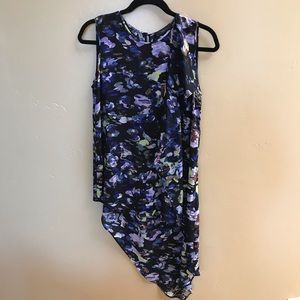 BCBG Maxazria asymmetrical Blouse Size M